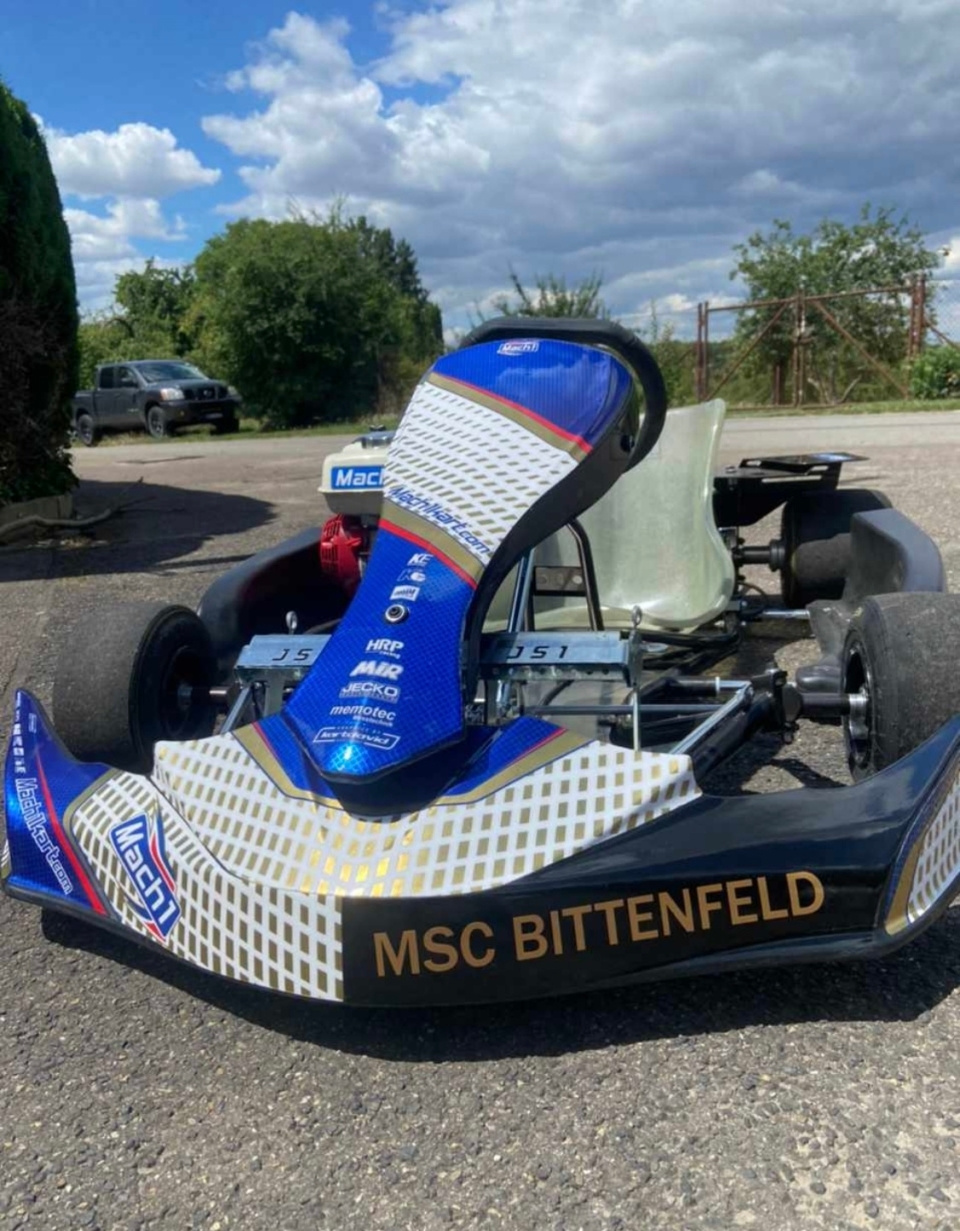 Dieses Bild zeigt ein Kart des MSC Bittenfelds ohne Fahrer